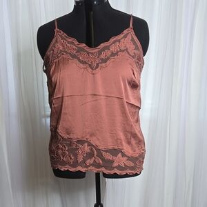 Express Terracotta Lace Camisole